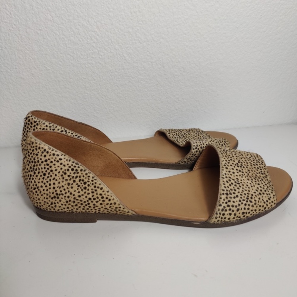 J. Crew d'Orsay Style Calf Hair Style Dotted Sandals Size 9